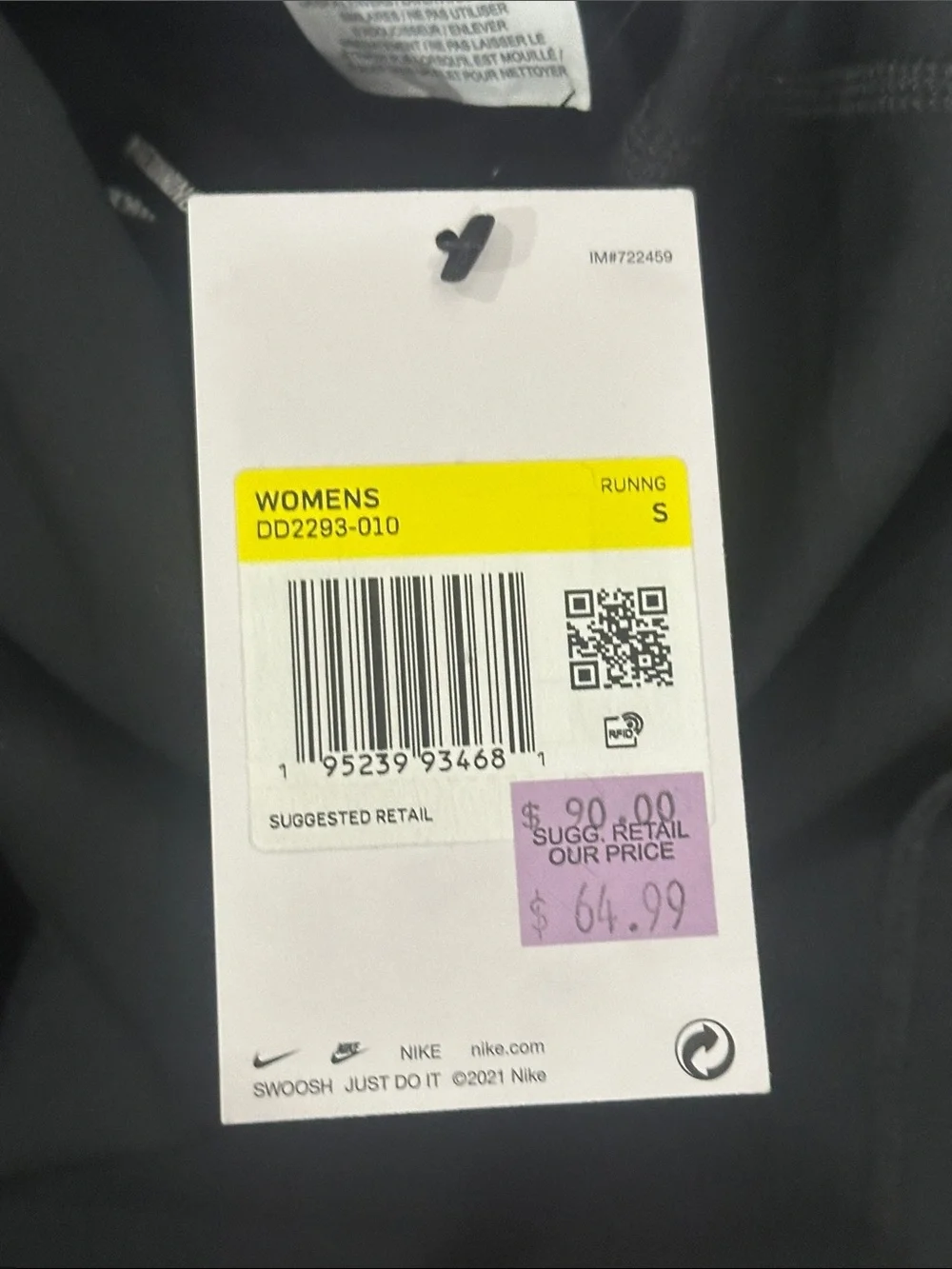 Nike Black Dri-FIT Performance Leggings with Subtle Gray Logo